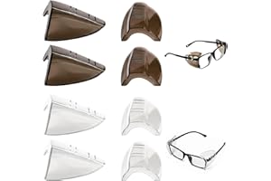 gvivej Panneaux latéraux pour lunettes de protection, protection latérale flexible pour lunettes de petite à moyenne taille