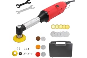 QAWNER Elektrische Fliesenfugenreinigungsmaschine, 350W Schleiffugenreinigungs-Set, 90° Fliesenboden-Nahtöffner-Reiniger, 15000 R/Min, 6 einstellbare Gänge,zum Polieren,Gravieren und für Fliesenfugen (Rot)