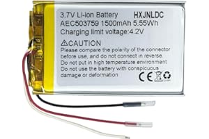 HXJNLDC DC 3,7v aec503759 1500mAh Lithium ION Polymer Battery Replacement pour SteelSeries arctis 1 arctis 3 arctis 7 Wireless Game Headset Et DIY 3.7-5v remplacement de la batterie des produits électroniques