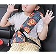 SYOSI Car Seat Belt Adjuster Seat Belt Pad Cover for Baby Child Neck Safety Shoulder Positioner Shoulder Pad Kit Neck Support Headrest Seatbelt Pillow Cover & Seatbelt Adjuster for Child, Set of 2