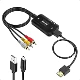 Aputue RCA - HDMI d&ouml;n&uuml;şt&uuml;r&uuml;c&uuml;, AV'den HDMI'a D&ouml;n&uuml;şt&uuml;r&uuml;c&uuml;, RCA Kablosu ve HDMI Kablosu ile Birlikte, PAL ve NTSC Desteği, Komp