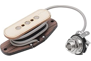 Unxuey Gitarren-Tonabnehmer mit 3 Saiten, E-Ahornholz, für Gitarre, Bass, Tonabnehmer, Eingangsbuchse, 6,35 mm