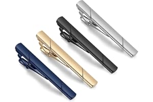 ZFRITP 4 Stück Krawattennadel,Krawattenklammer,Krawattennadeln Für Herren,Klassische Krawattenklammern,Sicherer Halt Für Krawatten & Tücher,Stilvolles Geschenk Für Vater, Ehemann & Kollegen