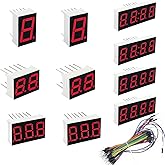 DAOKAI Gemeinsame Kathode 10-Pin 12-Pin 7 Segment 1 Bit 2 Bit 3 Bit 4 Bit 0.56in Rote LED-Digitalanzeige Anzeigen digitalen R