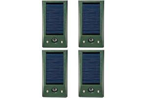 FUNFUNFLY 4X Repelente de Ciervos de Gato, Repelente de Animales, Repelente de Pájaros Resistente al Agua para Exteriores con Carga Solar, Aplicable a Perros, Ratones, Zorros