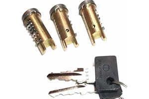 Enfield County Vespa Steering, Tool Box & Seat Lock Barrel Set Of 3 With 2 Keys PX T5 LML