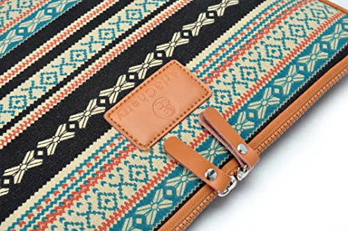 art&cherry © 17-17,4″ Universal Notebook & Laptop Schutzhülle / Hülle / Tasche aus feinstem Canvas-Gewebe 17Zoll z.B. Lenovo IdeaPad / HP Pavilion & ProBook / Samsung / Acer Aspire / Asus / Dell Inspirion / Aspire / MSI / Medion Akoya Muster 3 - 2