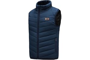 LIKEYIFUTOP Veste Chauffante, Gilet Chauffant éLectrique Homme Femme Avec 3 Modes De Chauffe Blouson Doudoune Sans Manche Pour Ski Plein Air RandonnéE Hiver Moto Chasse Camping(Pas De Batterie)
