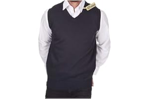 21Fashion Herren-Pullover, ärmellos, V-Ausschnitt, gestrickt, für Erwachsene, Golf, Sportbekleidung, Tanktop, Größe S/5XL