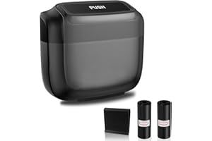 QGGTQG Cubo de Basura para Coche Con Tapa - Pequeño, Integrado, Con 30 Bolsas para Colgar - Mini Cubo (1)