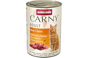ANIMONDA CARNY Nourriture pour chat GranCarno Adult d’animonda, nourriture humide pour chat adulte, bœuf + poulet, 6 x 400 g