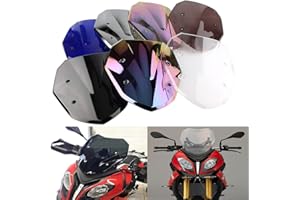 JANESHOP Pare-Brise de Pare-Brise de déflecteurs de Vent de Double Bulle de Moto pour S1000XR K49 2015-2019 (Noir)