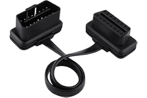 16-pinowy kabel męski na OBD2 żeński, kabel przedłużający Keenso Diagnostic 16 (30 cm) skaner kodów przedłużacz czytnika kodów