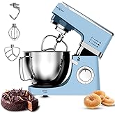 INALSA Stand Mixer 1200W|Pure Copper Motor|5.3L SS Bowl With Splash Guard|Metal Gears for Extra Durability|Accessories Includ