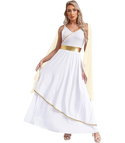 Costume Dea Greca Widmann - Vestito Con Mantello E Accessori Per Feste E Carnevale - Foto 3