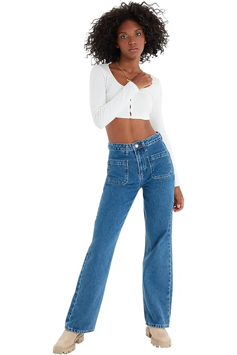 ESPRIT Pants Denim OTB Slim Jeans Premaman, Blu (Medium Wash 960), W29