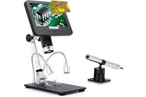 Andonstar Microscopio digitale portatile con doppio obiettivo USB AD206S Schermo LCD Videoscopio microscopico Portata con endoscopio per saldatura SMT, SMD, BGA, Lente d'ingrandimento per monete