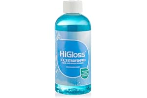 HiGloss Spiegel- & Glasreiniger "1,2,3 Streifenfrei" - 500ml, hochkonzentriert für Glanz & Sauberkeit auf allen Oberflächen, mit Lotuseffekt fresh