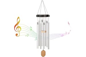 iShabao Campanelli Eolici Solare con Tubi in Alluminio, 4 LED Carillon del Vento Solare, Campanelli Solare Impermeabili, Regalo Mamma/Donna, Decorazione di Alberi, Balconi, Matrimoni (Colorato)