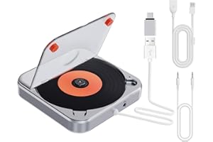 Lettore CD per Auto con Porta USB/AUX, Lettore CD Esterno CENXINY Compatibile con Autoradio, Lettore CD Universale per Veicoli con Cavo AUX/Cavo di Estensione USB/Adattatore di Conversione (da A a C)