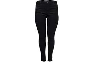 ONLY Carmakoma Damskie dżinsy Caraugusta Hw Black Noos Skinny