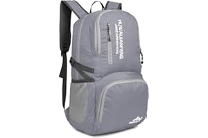 Crenze 35L/45L Lightweight Foldable Backpack Travel Hiking Daypack, Men Women Durable Handy Waterproof Rucksack for Camping Mountaineering Walking Cycling Climbing