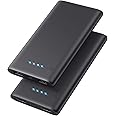 【2-Pack】Power Bank Portable Charger, 10000mAh Ultra Slim Powerbank with 2 OutPut Fast Charge External Battery Pack Backup Cha