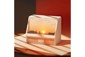 SEHAWEI Despertador Luz, 2025 Upgrade Wake Up Light LED Simulación de Amanecer y Atardece,6 Luces de Colores multiple Sonidos Naturales,Función Snooze, para Adulto/Infantil [Clase de eficiencia energética G]