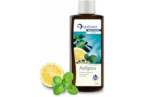 Essenza per sauna limone-menta di Spitzner, rinfrescante-menta, 190 ml - essenza per sauna benessere per la casa, profumo di menta e agrumi, rinfrescante e vitalizzante, concentrato sauna naturale