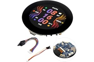 Waveshare ESP32-S3 2.1inch LCD Capacitive Touch Round Display Development Board, 480×480 IPS Screen I2C Touch Panel with 32-bit LX7 Dual-core Processor, Supports 2.4GHz WiFi & BLE 5, 262K Color