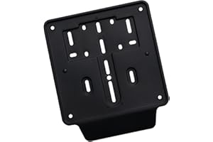 2AINTIMO Portatarga Supporto Targa Moto Scooter Motorino Universale - Nero - Polipropilene alta resistenza