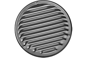 EUROPLAST Ø 160mm Griglia di Ventilazione con Zanzariera - Griglie D'Aerazione in Metallo - Alluminio