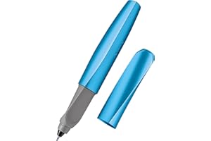 Pelikan Twist Frosted Blue Rollerball Pen, Ergonomic, Refillable Blue ink