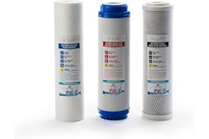 AQUATI 3 Stage HMA Under-Sink Drinking Water Filter Replacement Set 10"