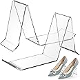 iplusmile 2pcs Clear Acrylic Shoe Store Display Stands Rack Holder Sandal Display Stands Shoe Support