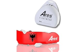 ‎ARES FIGHTWEAR Ares Fightwear® Slim Fit Mundschutz Boxen inkl. Aufbewahrungsbox für Kampfsport, MMA & Athleten I Maximaler Zahnschutz dank Optimaler Passform I Profi Mouthguard für Herren & Damen