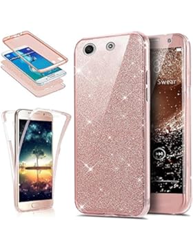 Hpory Sony Xperia M5 Hülle,Sony Xperia M5 Schutzhülle Silikon,Sony Xperia M5 Silikon Schutzhülle Glitzer,Ultradünnen...