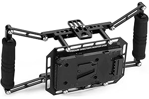 ‎PROAIM PROAIM Jaula de Monitor de Director para Pantalla LCD de 4 a 7 Pulgadas | Placa de batería de Montaje en V | Correa para el Cuello Gratis | Se combina con Cualquier trípode/Soporte C (P-DMC)
