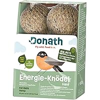 Donath Energie-Knödel Hanf, im Bio-Netz - Meisenknödel im Bio-Netz - 100g je Knödel - wertvolles Ganzjahres…