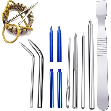 Lot De 6 Aiguilles Pour Paracorde - Acier Inoxydable, Pour Bracelets, Travail Du Cuir, Bricolage - 7