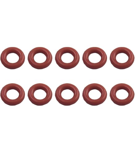 O Rings By Size 007 Silicone O-Ring, 70A Durometer, Red, 5/32