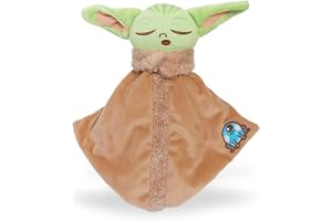 Simba Star Wars Grogu huvud med gosefilt, 100% GRS, återvunnet – plyschdjur, gosig mjuk leksak, mjuk plysch, presentidé för barn och fans, från 0 månader