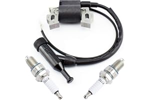 YOFMOO Ignition Coil Spark Plug for GX110 GX120 GX140 GX160 GX200 4HP 5.5HP 6.5HP Engine Generator Lawnmower Tractor Rototiller Water Pump Go Kart Mini Bike 30500-ZE1-063 4589693