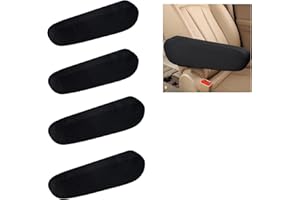 URCHUZE 4 Stück Auto Stuhl Armlehnenbezug,Universal Auto Armlehnenbezug,Schwarz,Auto-Vordersitze Elastischer Armlehnenbezug für Auto