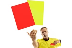 Yatrosynth 2 Pezzi Cartellino Arbitro di Calcio, PVC Arbitro Cartellini Gialli E Rossi, Cartellini Rossi e Gialli per Eventi Sportivi