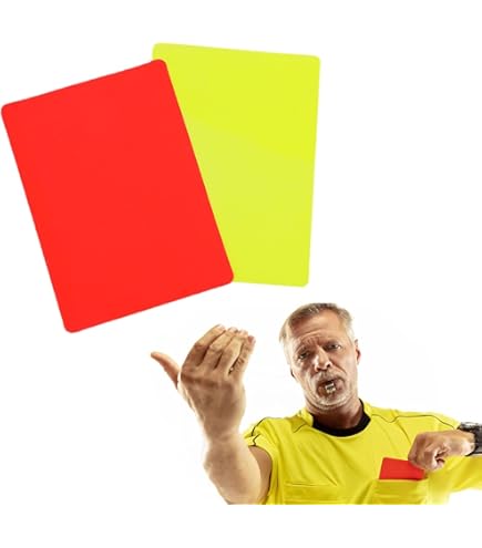 Set Cartellini Arbitro Completo: Cartellini Rossi E Gialli In PVC, Custodia In Pelle, Blocco Cartellini, Matita E Moneta - 2