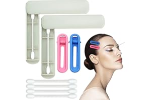 BDSHUNBF 6 Stück Wattestäbchen aus Silikon, mit Tragetasche und Halteclip, Waschbar, Wiederverwendbare Wattestäbchen für Ohren-Reinigung und Make-Up Entfernung, Nachhaltig, Umweltfreundlich (Grün)