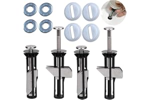 GIEEU Boulons et vis universels pour siège de toilette, fixation à charnière à dégagement rapide, installation facile, kit de rechange pour siège de toilette (4 pièces) (Screws-JS4)