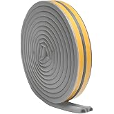 Glaswen 10 METRE (5x2=10 Metre) Yapışkanlı Gri Kapı Pencere Bandı Fitili Soğuk İzolasyon Kau&ccedil;uk Bantları