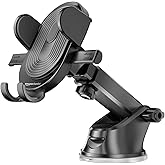 amazon basics Universal Car Mobile Holder for Dashboard with One Touch Mechanism- Expandable, Rotatable & Double Shift Lockin